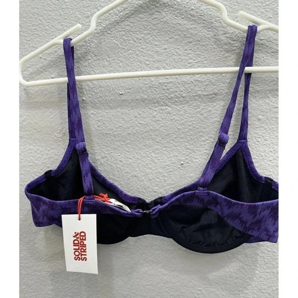 Solid & Striped Large The Eva Top Tonal Zig Zag Blackberry $88 - Picture 6 of 7